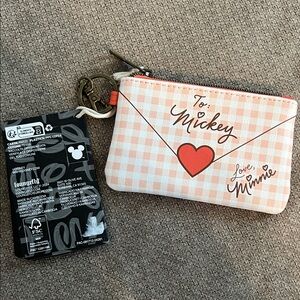 Loungefly Pink Minnie Love Mickey Love Letter Coin Purse